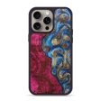 iPhone 15 Pro Max Wood+Resin Phone Case - Antonio (Teal & Gold, 668771) Supply