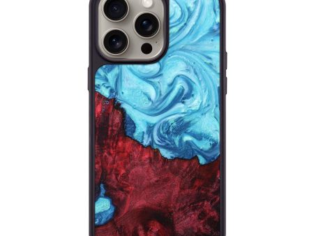 iPhone 15 Pro Max Wood+Resin Phone Case - Nolan (Blue, 668476) For Cheap