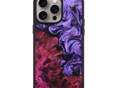 iPhone 15 Pro Max Wood+Resin Phone Case - Talia (Purple, 668989) Online