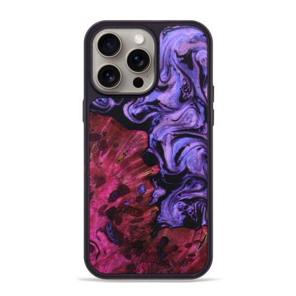 iPhone 15 Pro Max Wood+Resin Phone Case - Talia (Purple, 668989) Online