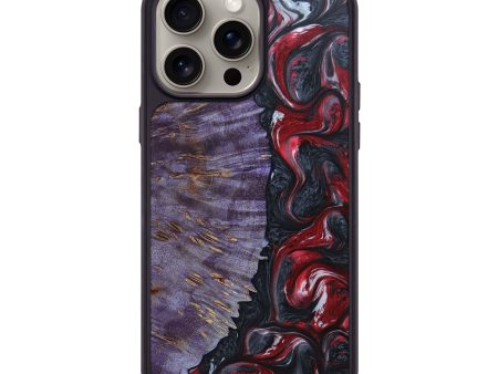 iPhone 15 Pro Max Wood+Resin Phone Case - Kendall (Red, 669477) on Sale