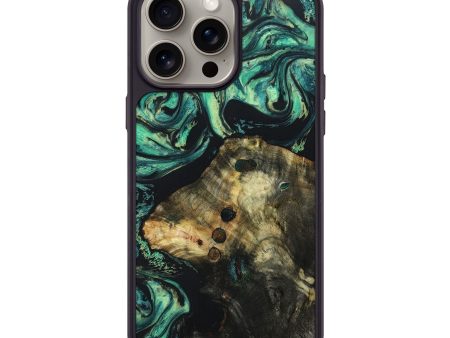 iPhone 15 Pro Max Wood+Resin Phone Case - Omar (Green, 666542) Online Hot Sale