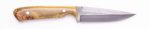 Carved Damascus Field Knife #20611 For Discount