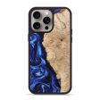 iPhone 15 Pro Max Wood+Resin Phone Case - Hazel (Blue, 666423) Online