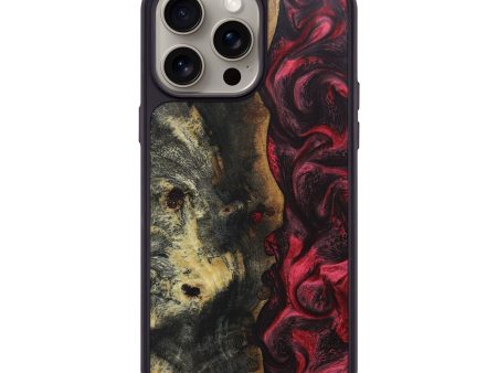 iPhone 15 Pro Max Wood+Resin Phone Case - Tyson (Red, 669478) Online Hot Sale