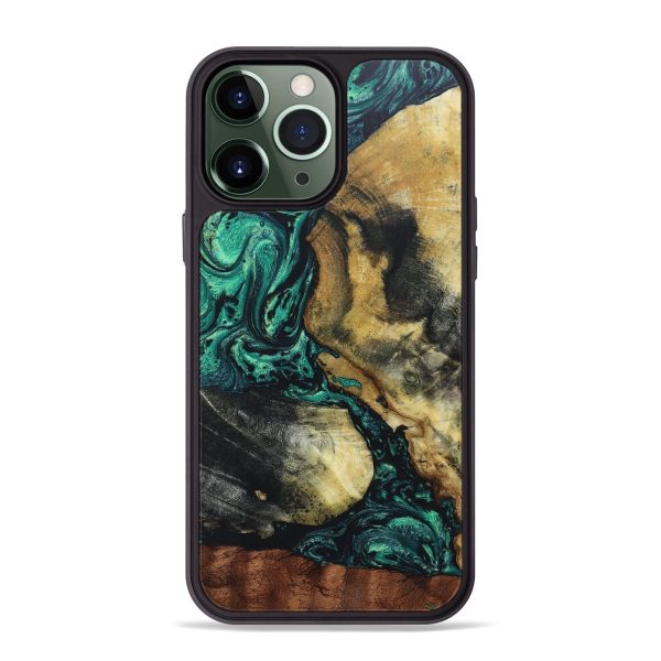 iPhone 13 Pro Max Wood+Resin Phone Case - Tate (Mosaic, 668916) on Sale