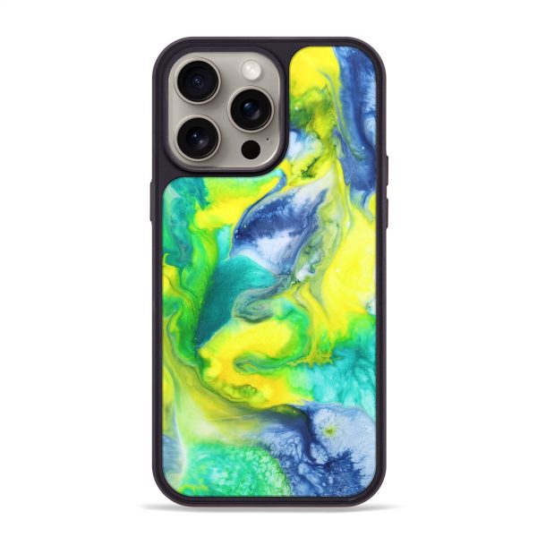 iPhone 15 Pro Max Wood+Resin Phone Case - Edward (Watercolor, 667264) Online Sale