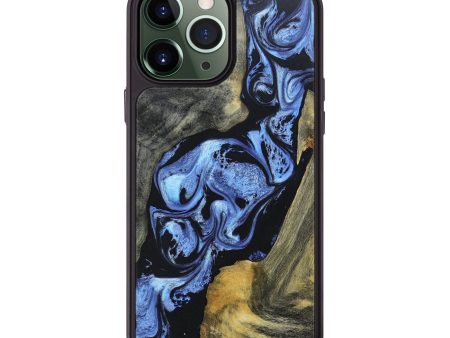 iPhone 13 Pro Max Wood+Resin Phone Case - Austin (Blue, 669753) Supply