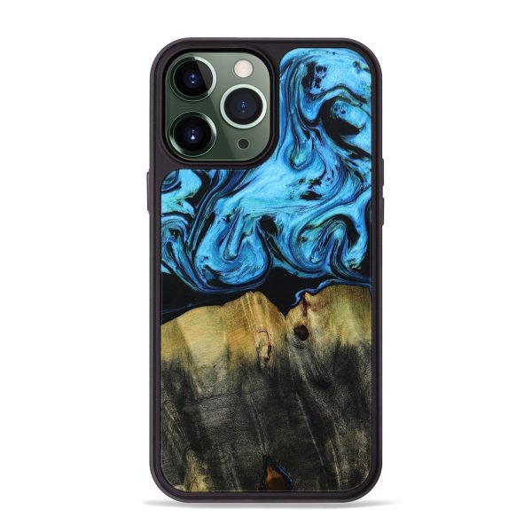 iPhone 13 Pro Max Wood+Resin Phone Case - Sheryl (Blue, 667577) Online