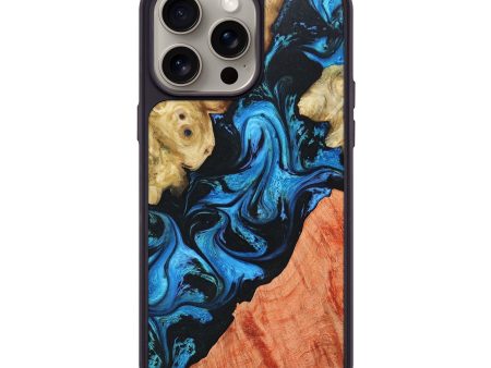 iPhone 15 Pro Max Wood+Resin Phone Case - Alina (Mosaic, 668752) on Sale