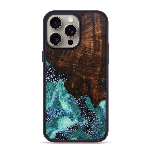 iPhone 15 Pro Max Wood+Resin Phone Case - Katharine (Cosmos, 667865) For Discount