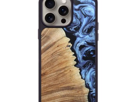 iPhone 15 Pro Max Wood+Resin Phone Case - Denzel (Purple, 668677) Online Sale