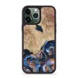 iPhone 13 Pro Max Wood+Resin Phone Case - Marely (Teal & Gold, 668142) For Discount