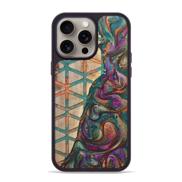 iPhone 15 Pro Max Wood+Resin Phone Case - Megan (Pattern, 668151) Hot on Sale