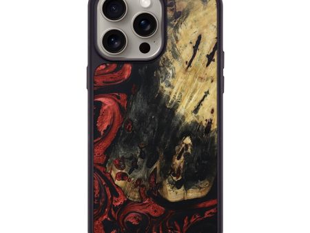 iPhone 15 Pro Max Wood+Resin Phone Case - Eugene (Red, 668956) For Discount