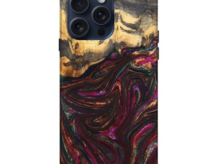 iPhone 15 Pro Max Wood+Resin Live Edge Phone Case - Toni (Purple, 668838) Hot on Sale