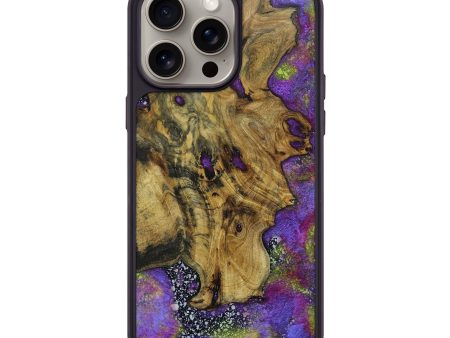 iPhone 15 Pro Max Wood+Resin Phone Case - Javier (Cosmos, 667328) For Sale