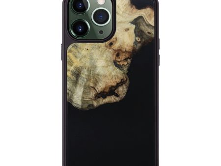 iPhone 13 Pro Max Wood+Resin Phone Case - Alejandro (Pure Black, 667190) on Sale