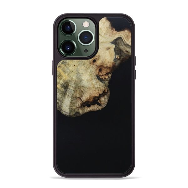 iPhone 13 Pro Max Wood+Resin Phone Case - Alejandro (Pure Black, 667190) on Sale