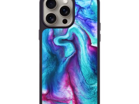 iPhone 15 Pro Max Wood+Resin Phone Case - Raven (Watercolor, 667262) For Sale