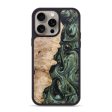 iPhone 15 Pro Max Wood+Resin Phone Case - Marely (Green, 666287) Hot on Sale