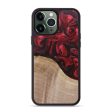 iPhone 13 Pro Max Wood+Resin Phone Case - Edna (Red, 669473) For Sale