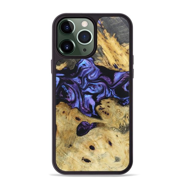 iPhone 13 Pro Max Wood+Resin Phone Case - Heidi (Purple, 668410) Sale