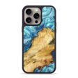 iPhone 15 Pro Max Wood+Resin Phone Case - Brooke (Blue, 666515) Sale