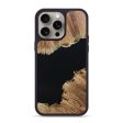 iPhone 15 Pro Max Wood+Resin Phone Case - Jaelyn (Pure Black, 667172) For Discount