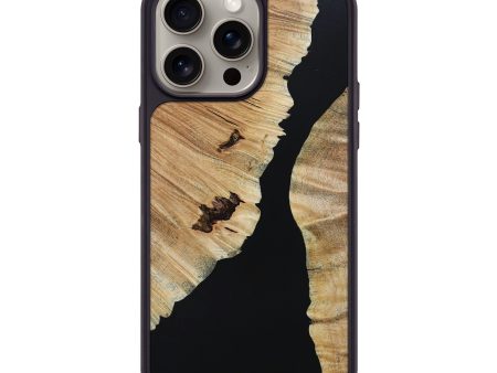 iPhone 15 Pro Max Wood+Resin Phone Case - Morgan (Pure Black, 667178) Online