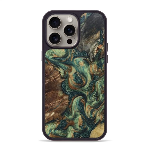 iPhone 15 Pro Max Wood+Resin Phone Case - Kenneth (Mosaic, 668731) Sale