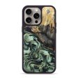 iPhone 15 Pro Max Wood+Resin Phone Case - Kathi (Green, 666281) Fashion