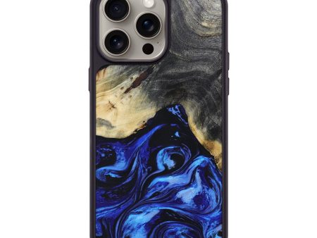 iPhone 15 Pro Max Wood+Resin Phone Case - Reagan (Blue, 666420) Online