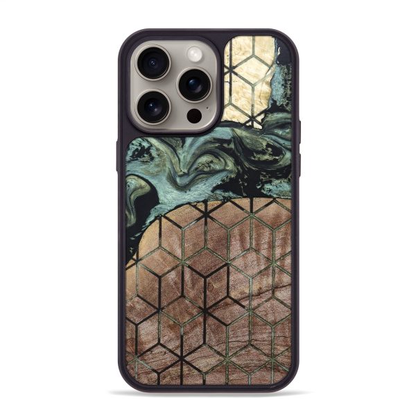 iPhone 15 Pro Max Wood+Resin Phone Case - Aimee (Pattern, 666437) Cheap