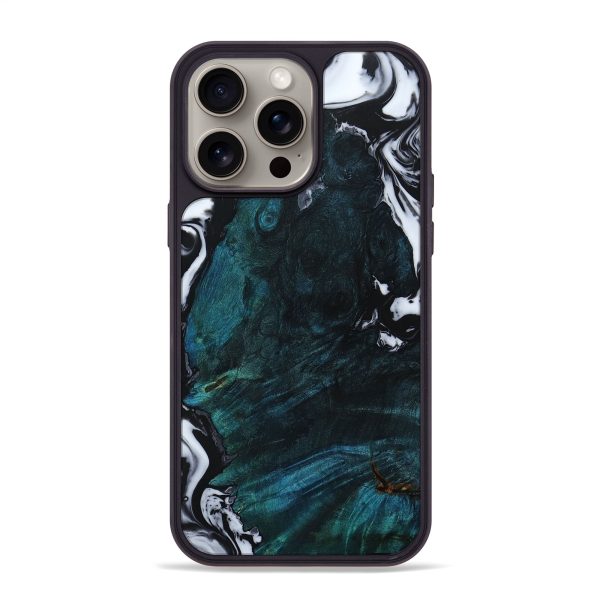 iPhone 15 Pro Max Wood+Resin Phone Case - Taylor (Black & White, 667241) Supply