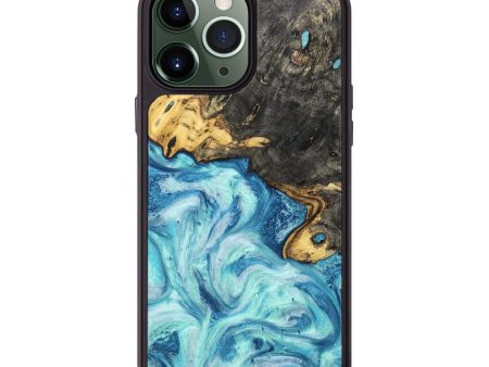 iPhone 13 Pro Max Wood+Resin Phone Case - Rhett (Blue, 666497) Online Sale