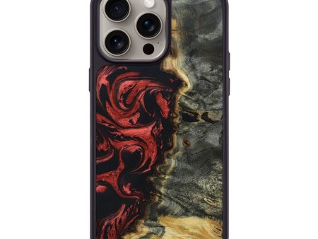 iPhone 15 Pro Max Wood+Resin Phone Case - Brinley (Red, 668967) Sale