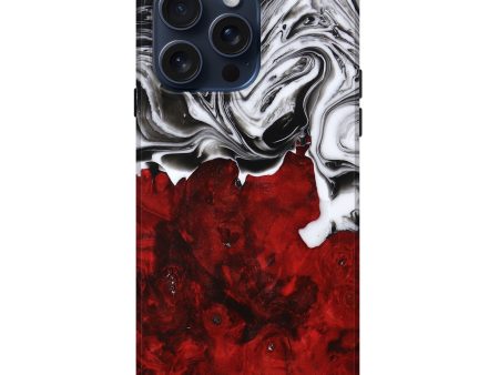 iPhone 15 Pro Max Wood+Resin Live Edge Phone Case - Robbie (Black & White, 667315) Online now