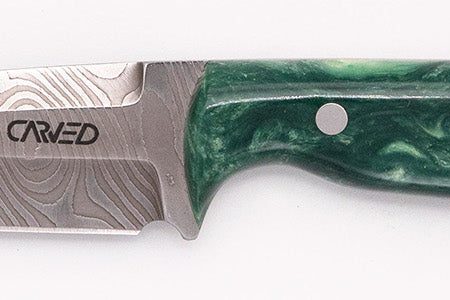 Carved Damascus Field Knife #20392 Hot on Sale