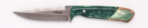 Carved Damascus Field Knife #20392 Hot on Sale