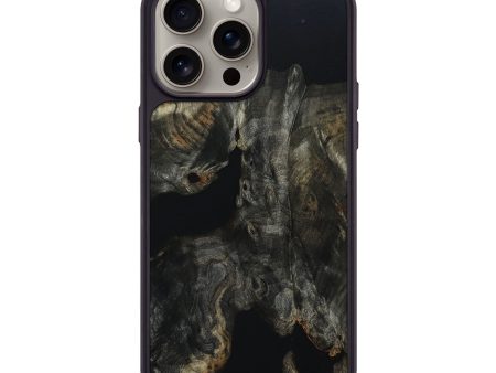 iPhone 15 Pro Max Wood+Resin Phone Case - Brynlee (Pure Black, 667175) Supply