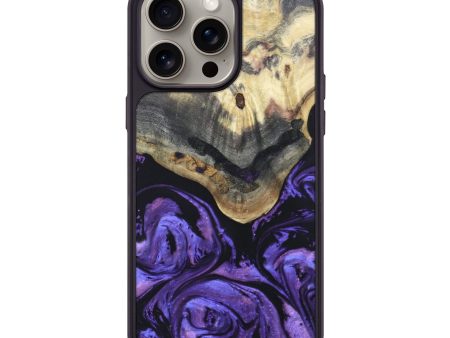 iPhone 15 Pro Max Wood+Resin Phone Case - Paulina (Purple, 666319) Fashion