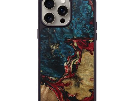 iPhone 15 Pro Max Wood+Resin Phone Case - Landon (Mosaic, 667070) Online now