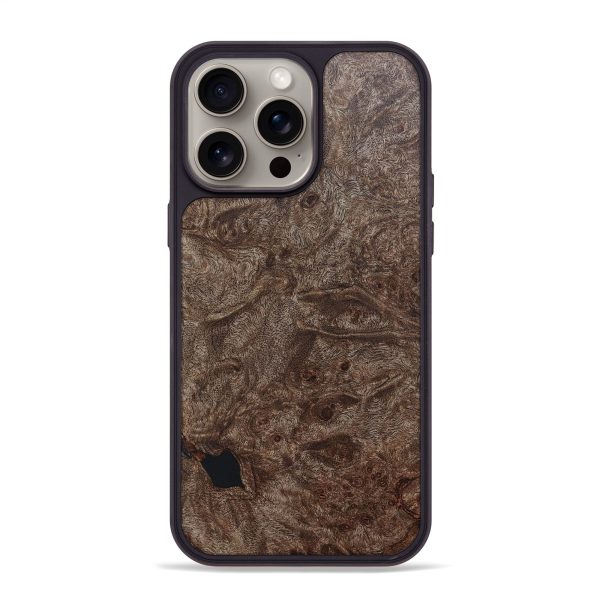 iPhone 15 Pro Max Wood+Resin Phone Case - Micah (Wood Burl, 668337) For Cheap