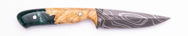 Carved Damascus Field Knife #20573 Discount