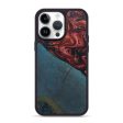 iPhone 15 Pro Max Wood+Resin Phone Case - Brynn (Red, 657817) For Cheap