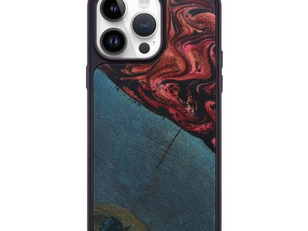 iPhone 15 Pro Max Wood+Resin Phone Case - Brynn (Red, 657817) For Cheap