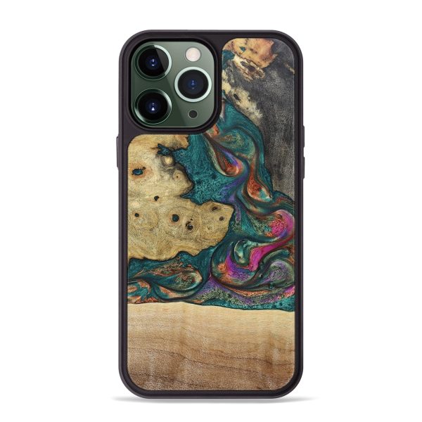 iPhone 13 Pro Max Wood+Resin Phone Case - Amiyah (Mosaic, 668196) Online now