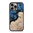 iPhone 15 Pro Max Wood+Resin Phone Case - Katina (Blue, 666418) Fashion