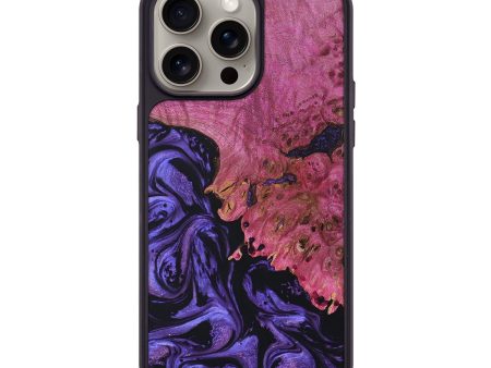 iPhone 15 Pro Max Wood+Resin Phone Case - Alessandra (Purple, 666453) Online